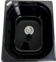 Edelstahl Spüle schwarz 325x265x150mm