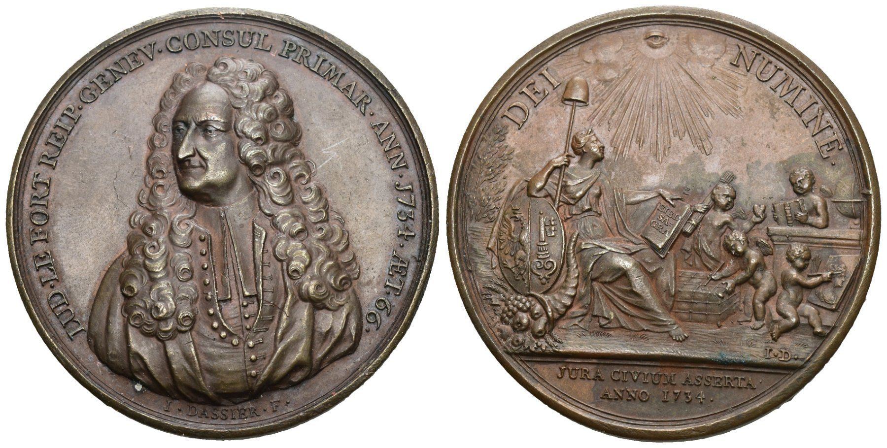 Medaillen: Le Fort Louis 1734 – Gebraucht aus Bern von numismatictops