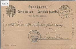Postkarte von Rorschach nach Sevelen 15.III.1899