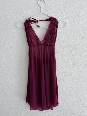 Nuisette Dreamgirl bordeaux dentelle taille L