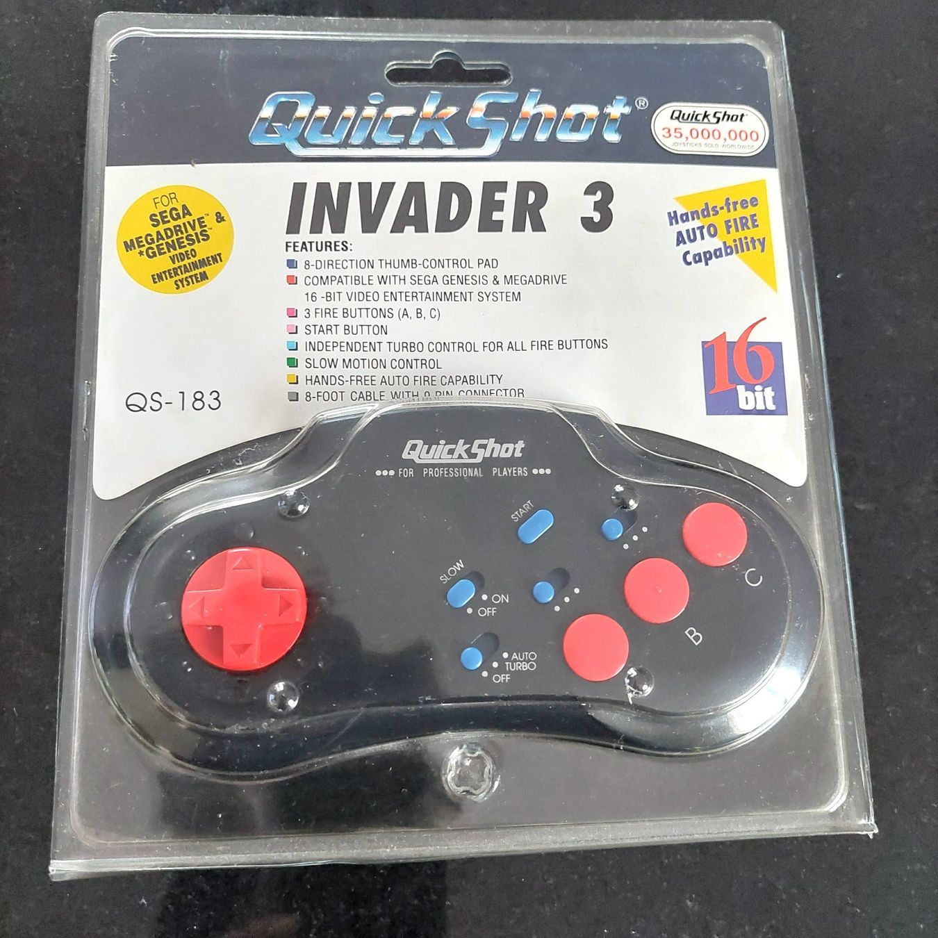 Controller: QUICK SHOT INVADER 3 - SEGA MEGA DRIVE – Usato da Spiegel b. Bern venduto da Natix