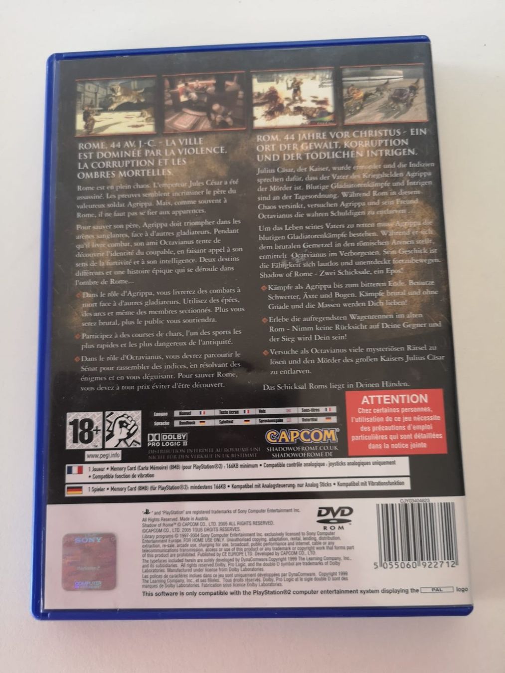Sony Spiele: Shadow of Rome (PS2) – Gebraucht aus Herisau von Seyashop1 2