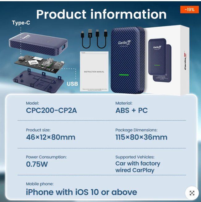 Unità & Adattatore: CarlinKit 4.0 CPC200-CP2A Apple Carplay / Android Auto – Usato da Fällanden venduto da Roli12 1