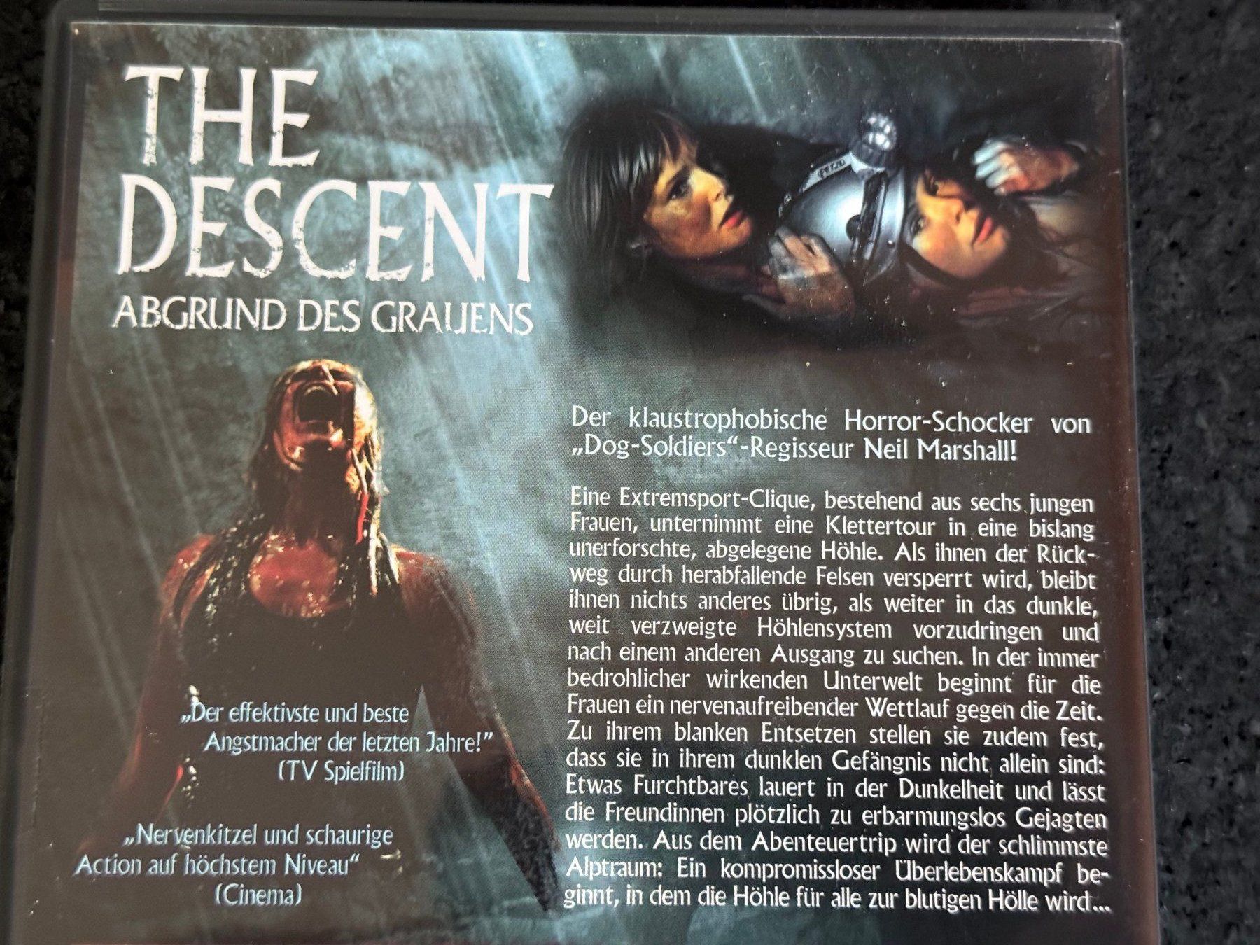 Tutti i DVDs: The Descent DVD DE/EN "Abgrund des Grauens" – Usato da Fribourg venduto da tschjoly 2