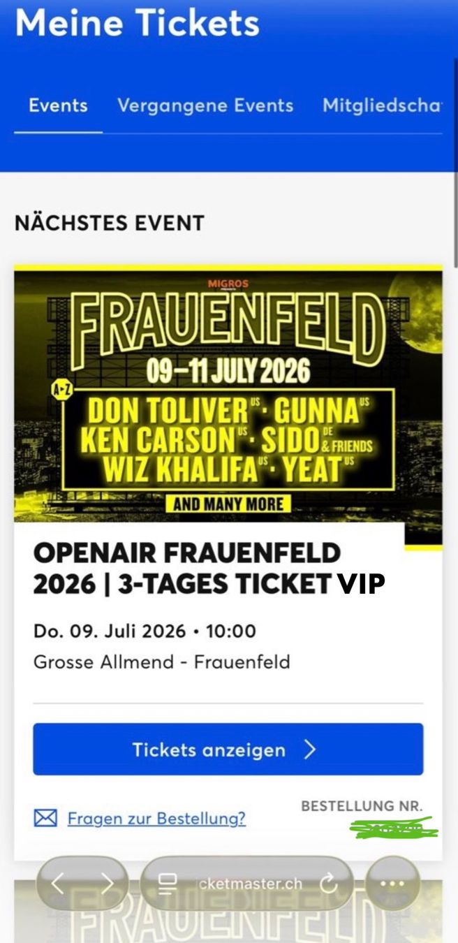 Tickets: 2x VIP OAF Ticket – Neu und originalverpackt aus Olten von Wernersshop