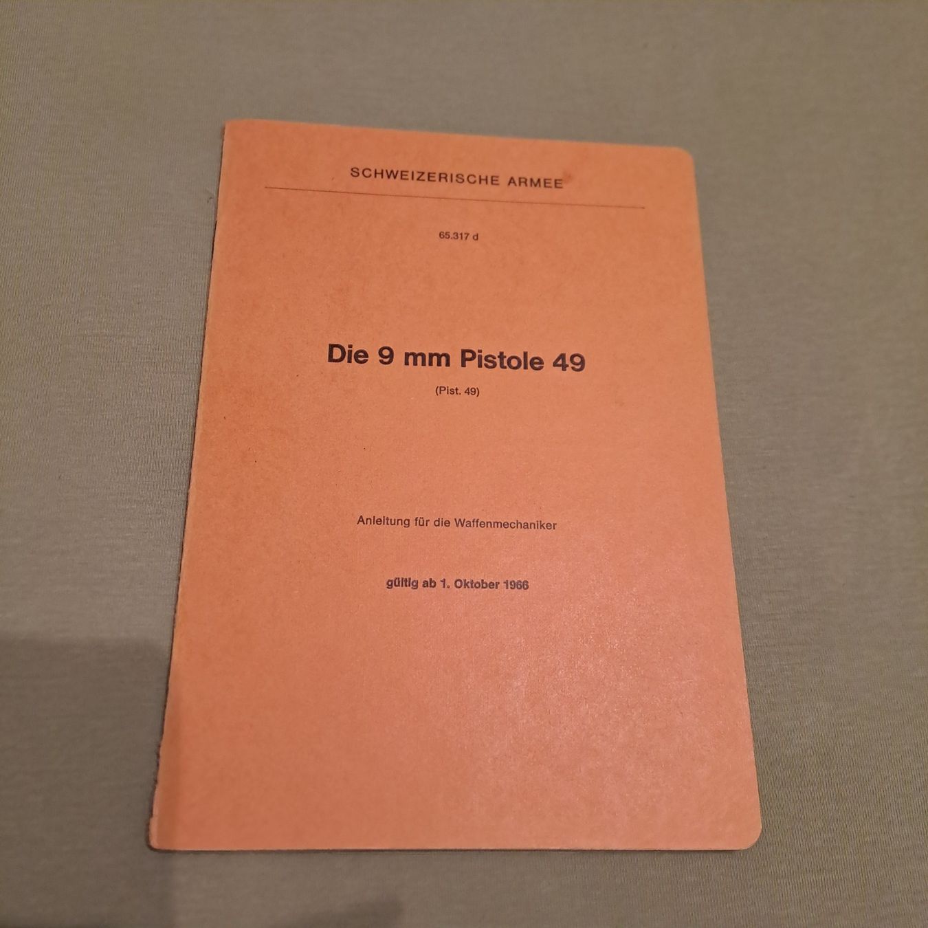 Libri: Die 9mm Pistole 49 Anleitung Wafm – Nuovo (secondo la descrizione) da Gipf-Oberfrick venduto da Mig_29