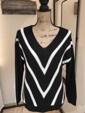 Damen Pullover Bodyflirt schwarz weiss Grösse XS