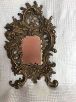 Kleiner Bronce Spiegel mit Engelkopf