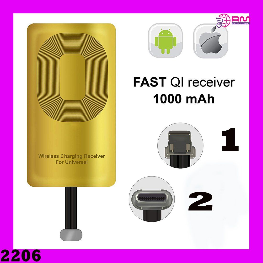 Caricabatterie: USB Type C iphone Universal Fast Wireless Charger adapter – Nuovo e nell'imballaggio originale da Unterägeri venduto da RmOnline