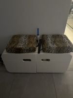 White shoes cupboard with seats