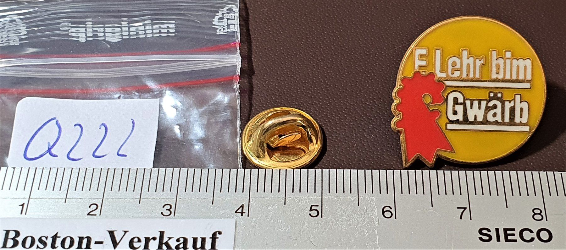 Plaketten & Abzeichen: Q222 - Pin E Lehr bim Gwarb Baselland – Gebraucht aus Reinach BL von Boston-Verkauf 1