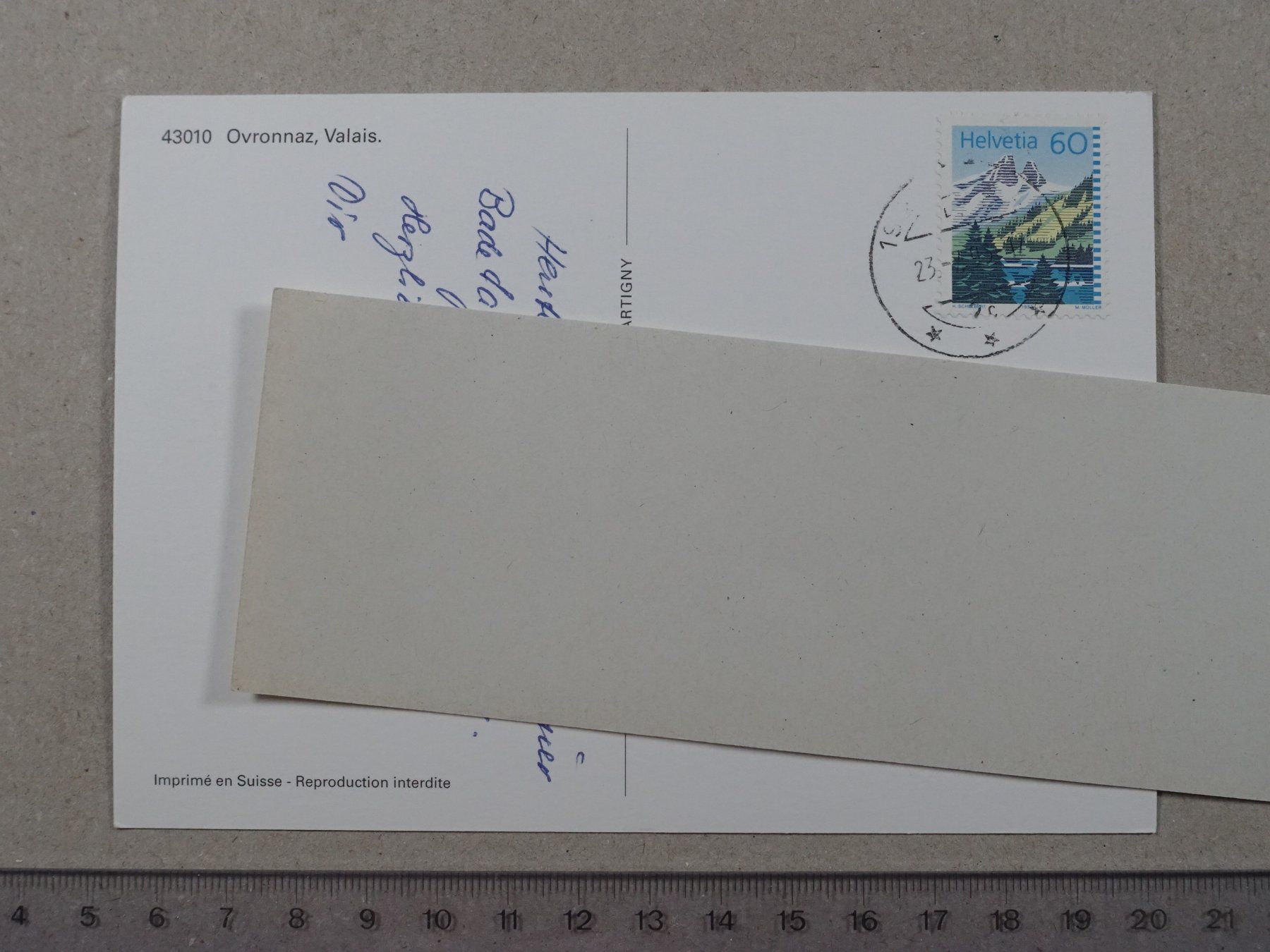 Cartoline postali: Ovronnaz, 1993 – Usato da Lenzburg venduto da fh1 1