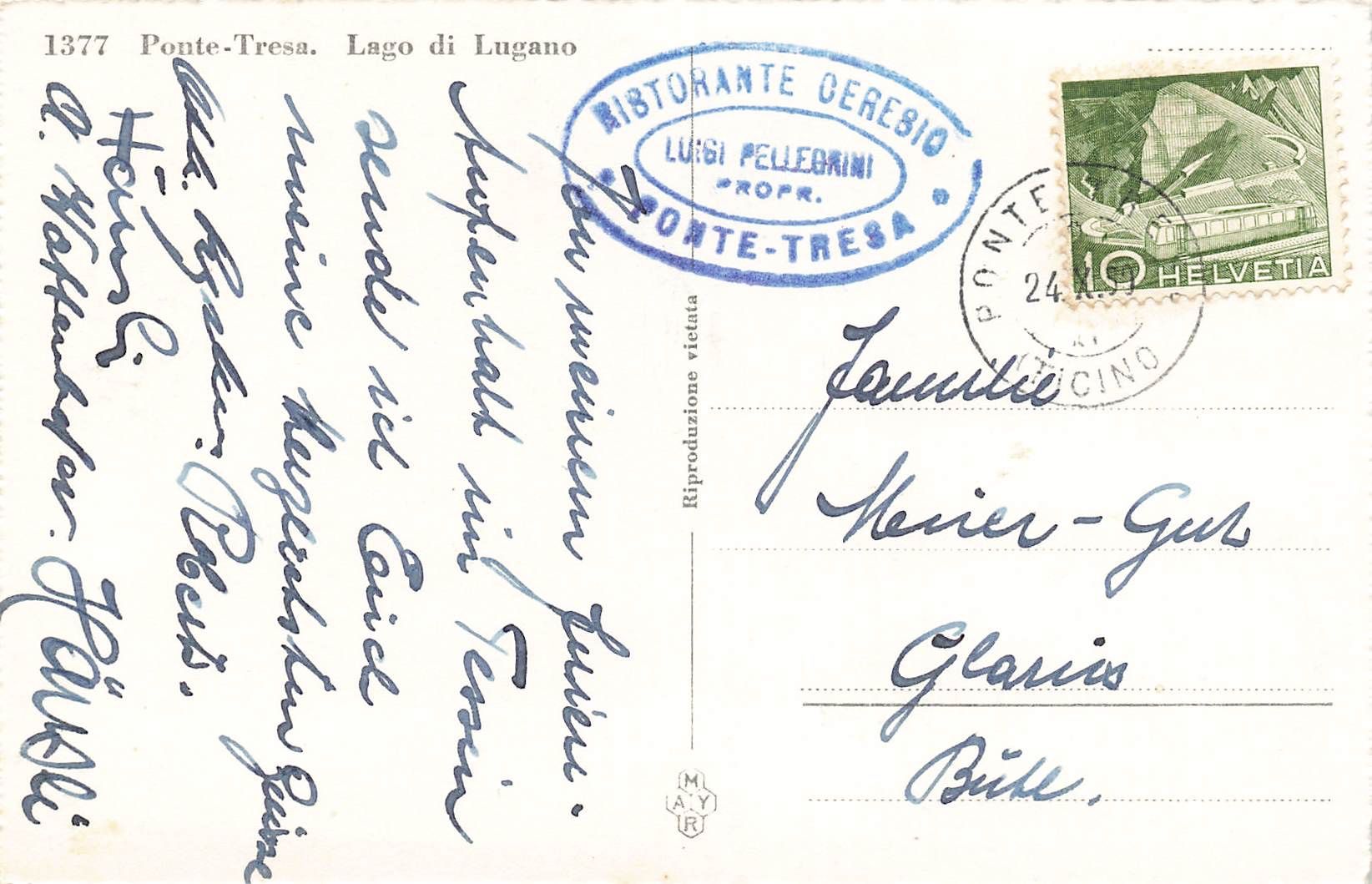 Cartoline postali: Ponte Tresa Barca – Usato da Biasca venduto da Blenio71 1