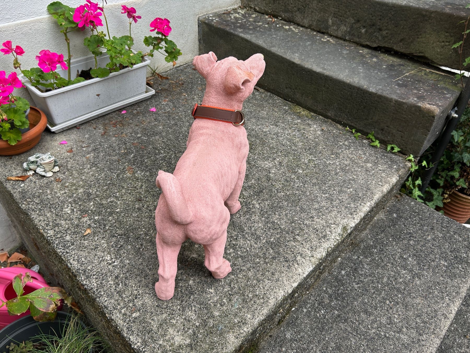 Statuette: H U N D rosa Nackthund – Usato da Rheineck venduto da emma.gut 4