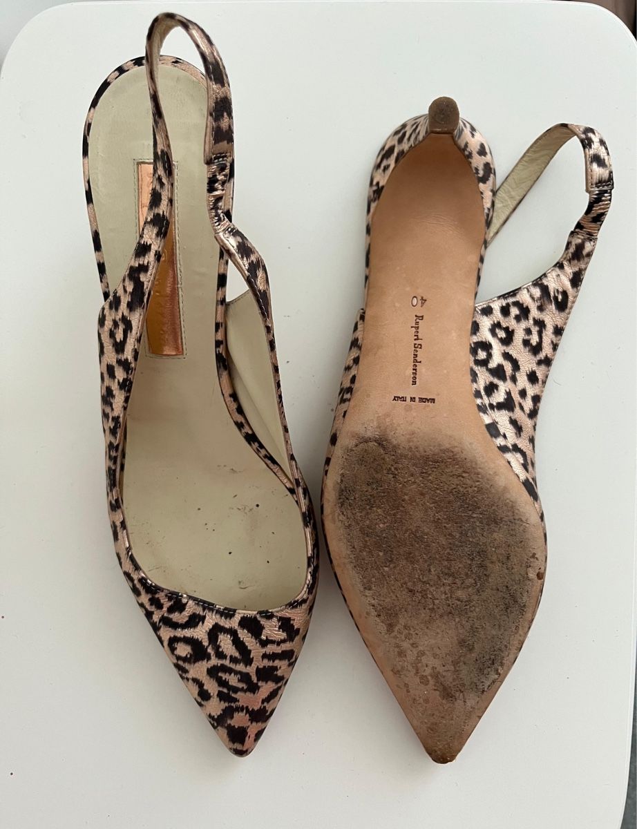 Scarpe da donna: Rupert Sanderson Leopard Slingbacks Size 40 Stunning! – Usato da Genève venduto da gvokiii 1