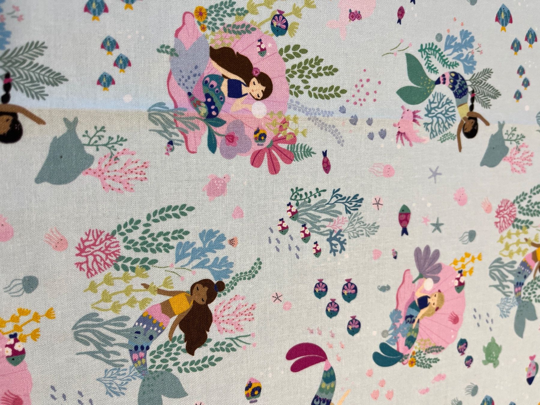 Stoffe: Patchworkstoffe Meerjungfrau bunt no.2 – Neu (gemäss Beschreibung) aus Seuzach von KreativmitStoff 3