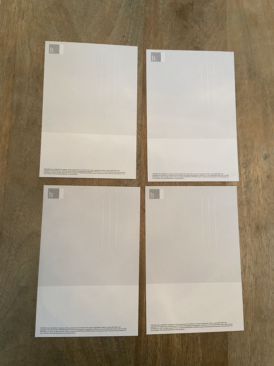 Ansichtskarten: 4 AK ungelaufen Pantone Farbsystem  – Neu (gemäss Beschreibung) aus Luzern von waterfront1 3