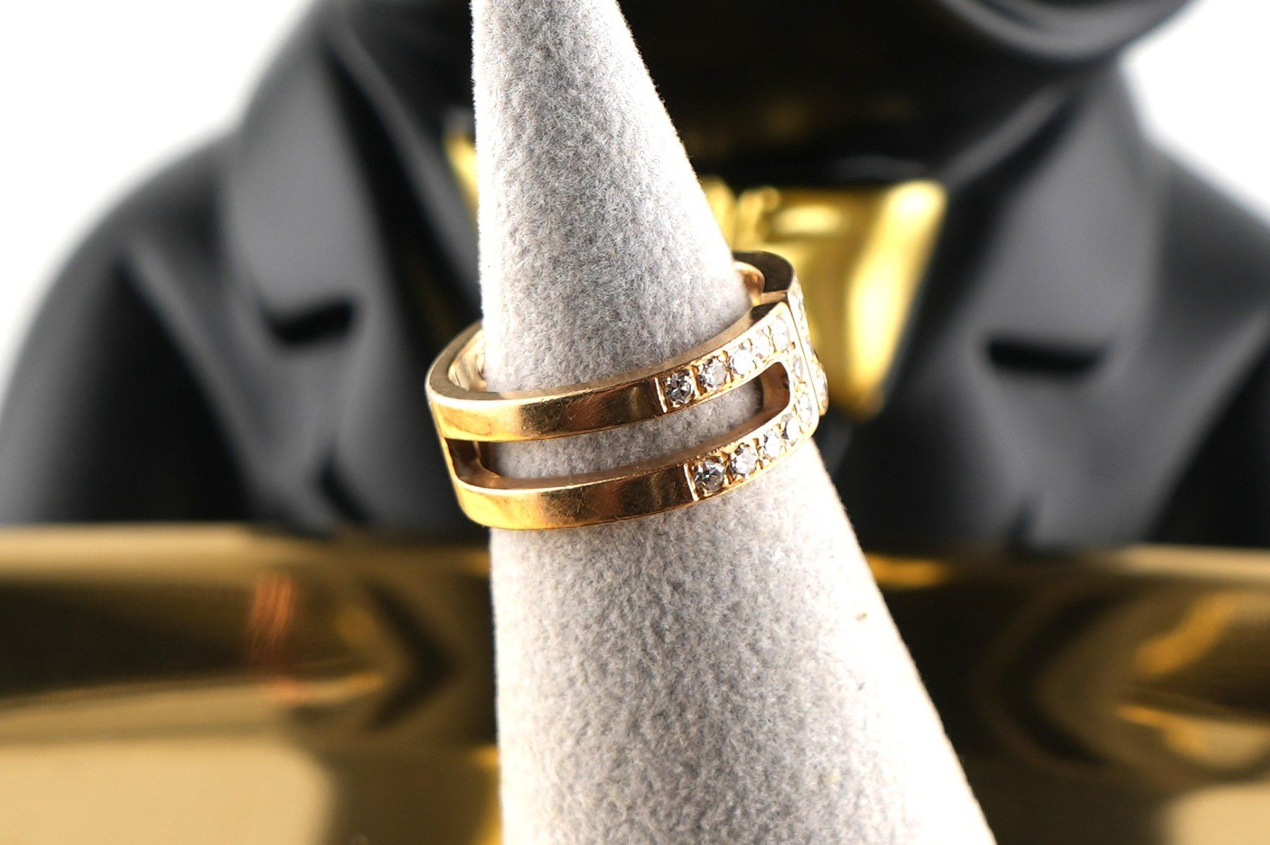 Anelli: Goldring 18K mit Diamanten – Usato da Basel venduto da Vip24 4