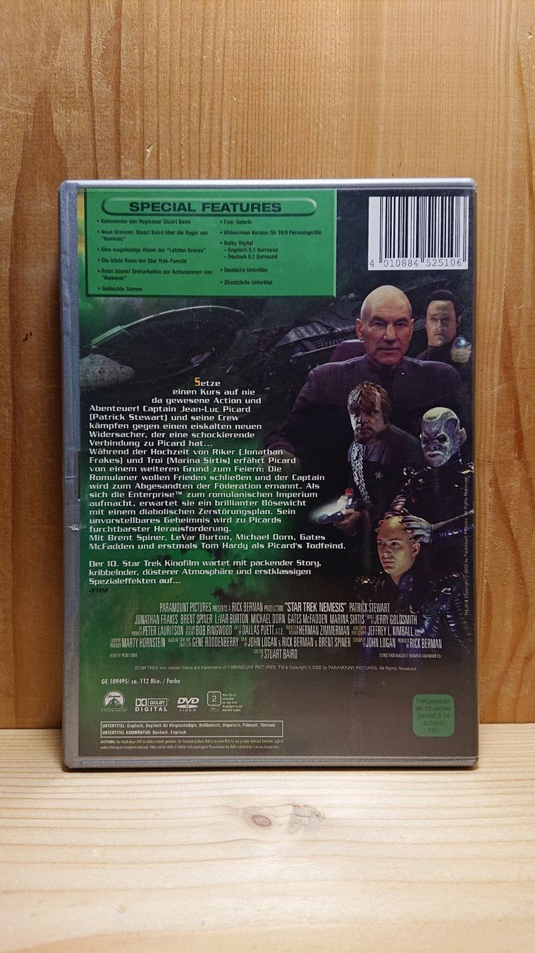 Tutti i DVDs: STAR TREK Nemesis DVD – Usato da Wilderswil venduto da Exebub 1