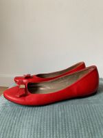 Vintage Versace Ballerina Gr. 36 Leder rot, Schuh flach