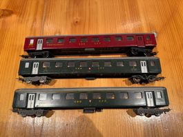 SBB Einheitswagen 3Stk. 1Kl/2Kl und Speisewagen Lima HO