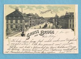 Brugg - Hauptstrasse - Litho - 1902
