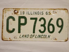 Original USA Kennzeichen Illinois 1965 CP 7369 Sammler 53