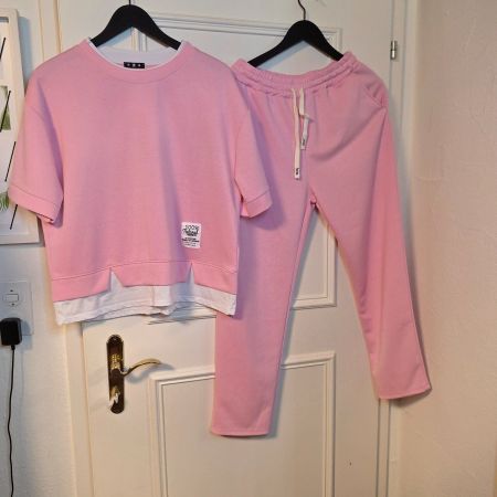 Damen Freizeitanzug Set Rosa Gr. 38/40 NEU