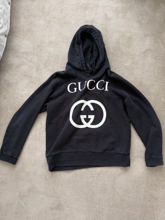 Gucci Kapuzenpullover schwarz Logo