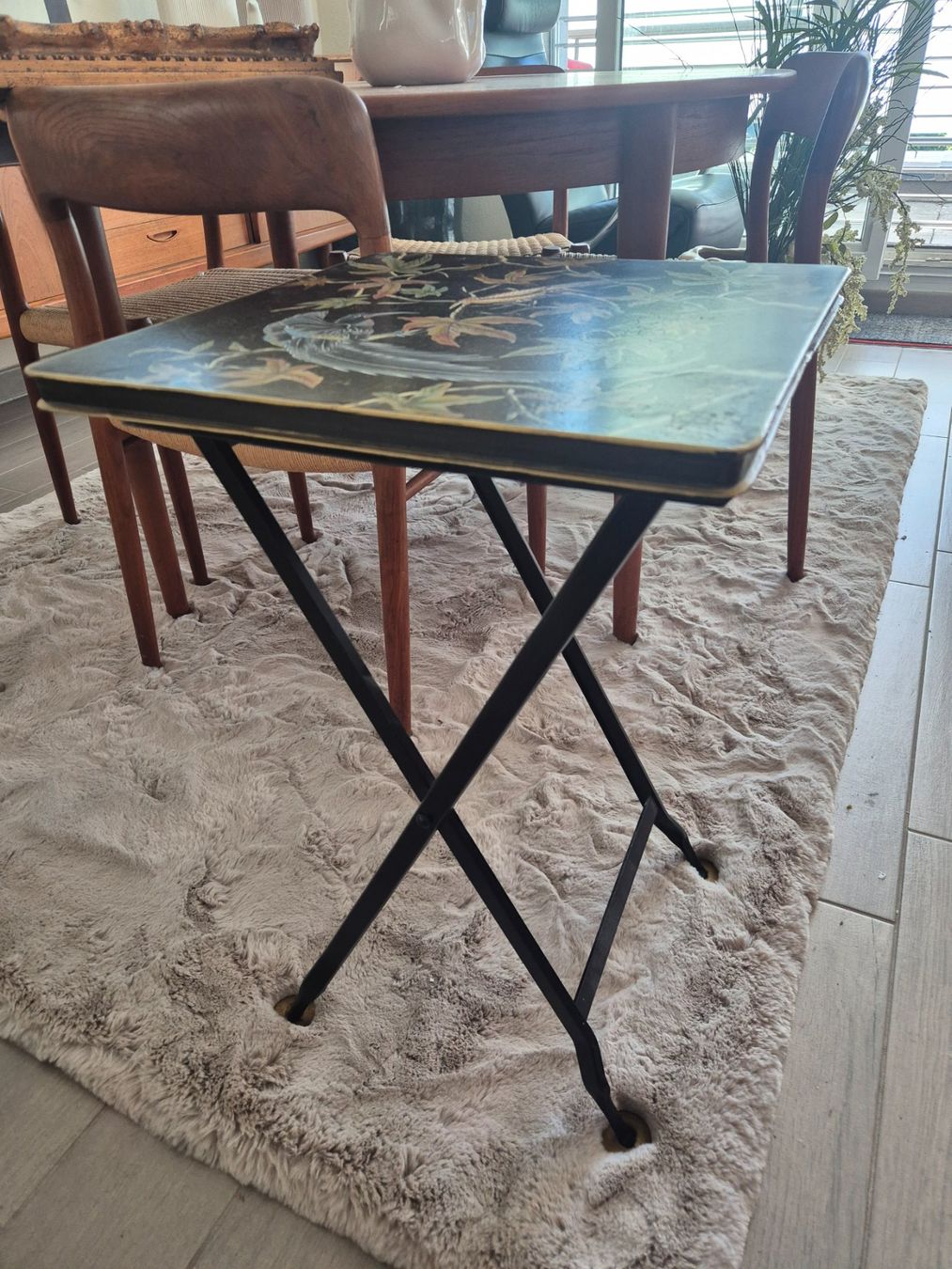 Tische: Table d'appoint métal luable décors oiseaux et fleurs – Gebraucht aus Fully von tameab 4
