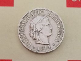 5 Rappen 1914 -vz, nur 3,0 Mio!