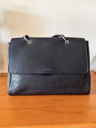 Sac à main Coccinelle en cuir grainé noir - Excellent état