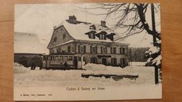 Winter Karte Châlet à Gobet um 1905 mit Bahn