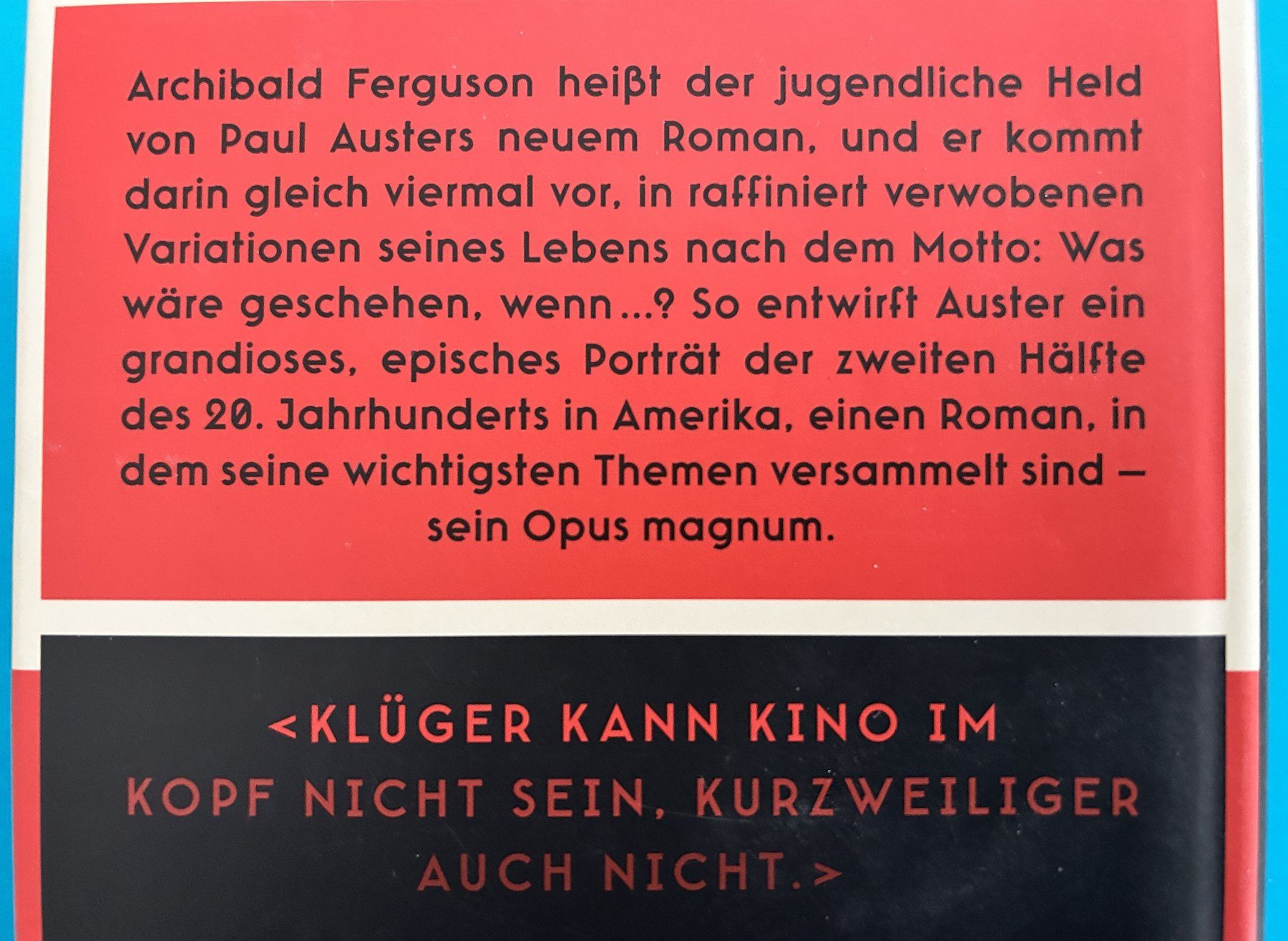 Libri: PAUL AUSTER: SEIN OPUS MAGNUM – Usato da Zürich venduto da Domus09 1