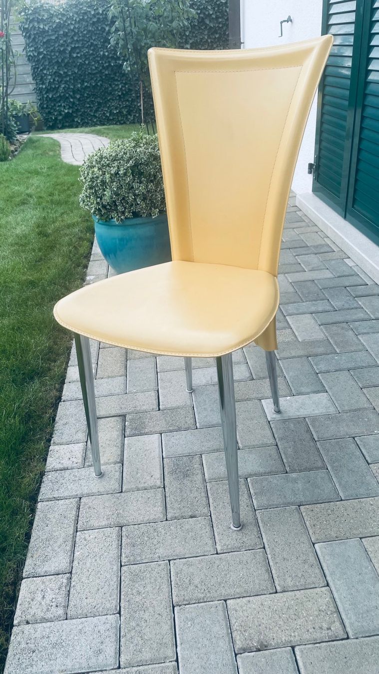 Chaises: Stühle "Thea", Chrom/salpa gelb – D'occasion à Kleindöttingen par Medergen