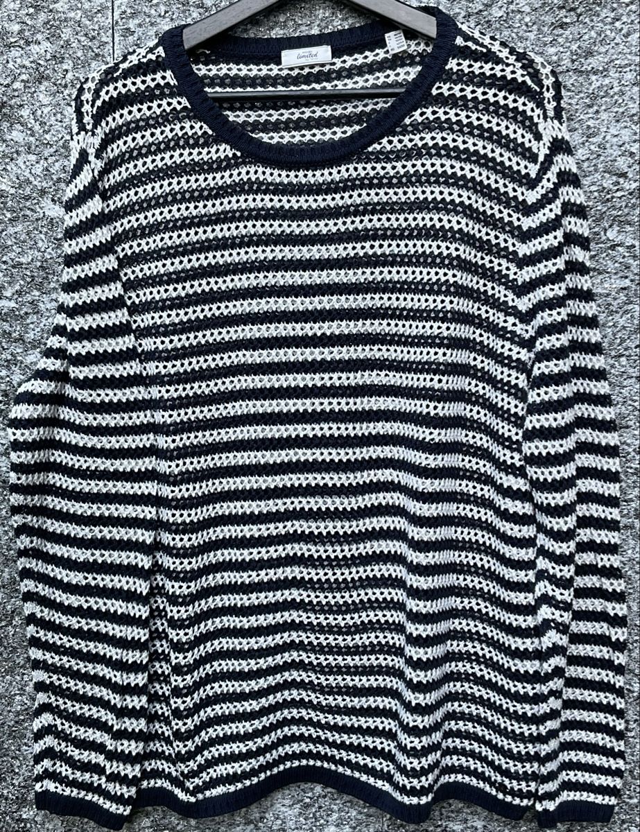 Maglioni & Felpe: Luftiger Häkel-Strickpulli, gestreiftes Lochmuster, Gr.48/50 – Usato da Regensdorf venduto da lotti8105 3