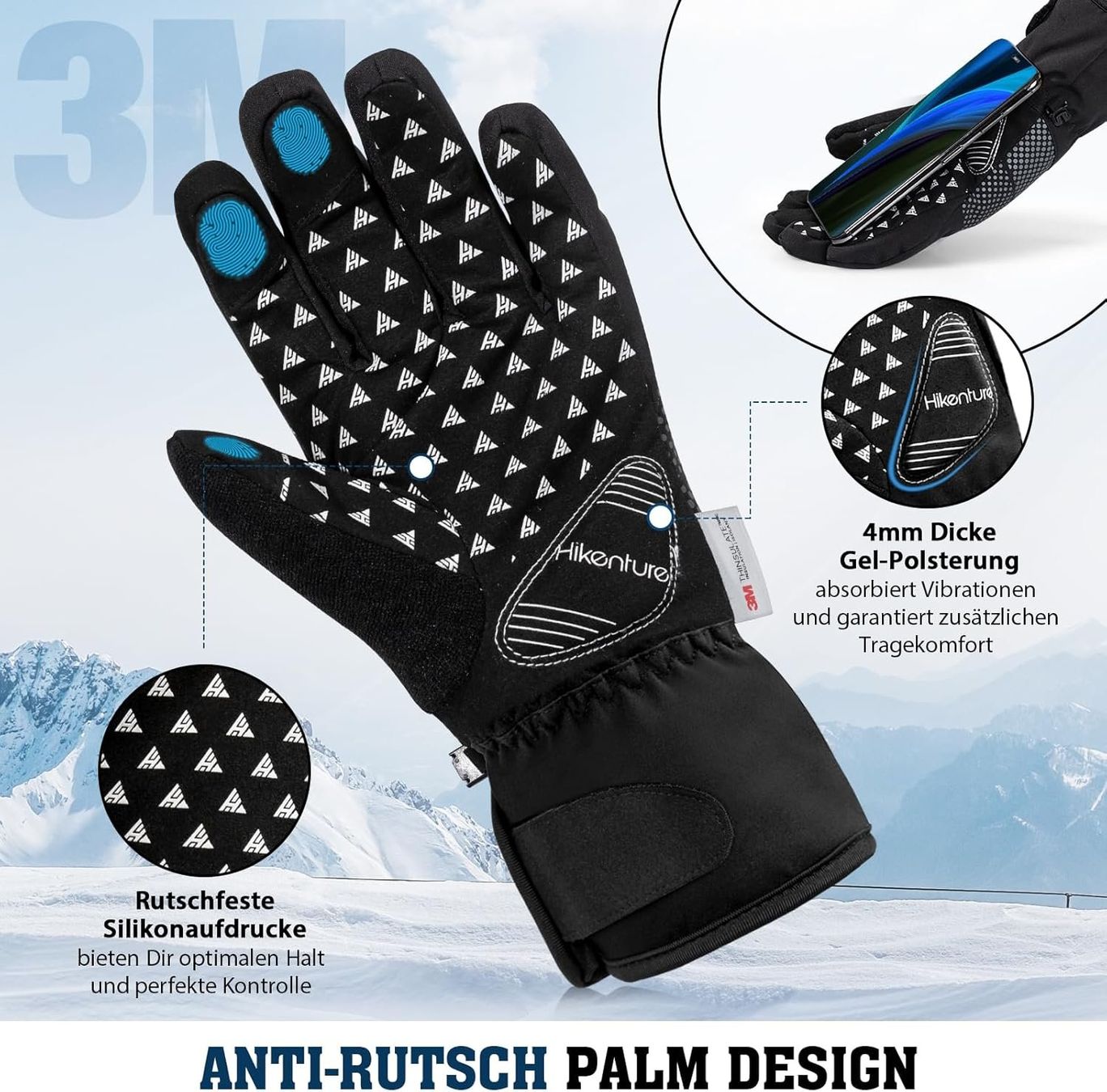 Guanti & manicotti: Winterhandschuhe- [Mit 3M Thinsulate Insulation] Gr. L – Nuovo e nell'imballaggio originale da Nuglar venduto da SaleRitter 4