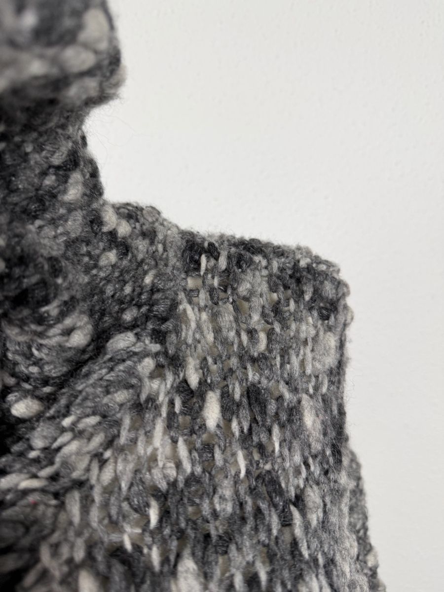 Maglioni & Felpe: Warm Wool-Blend Pullover with Zipper, Grey – Usato da Knonau venduto da Grapesvintage 4