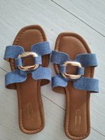 Sandalen/Pantoletten, Jeans Optik, Grösse 37 neu