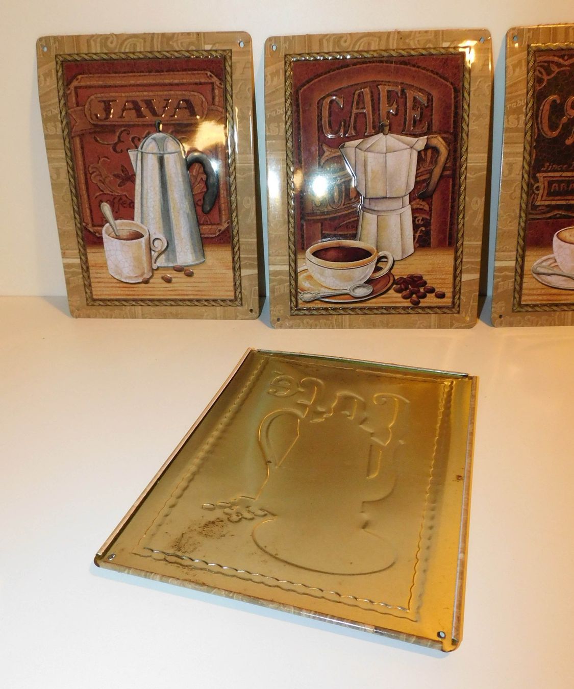 Insegne: 4  Blechschild 4 div Kaffee Wandblechschilder – Usato da Sursee venduto da 76 3