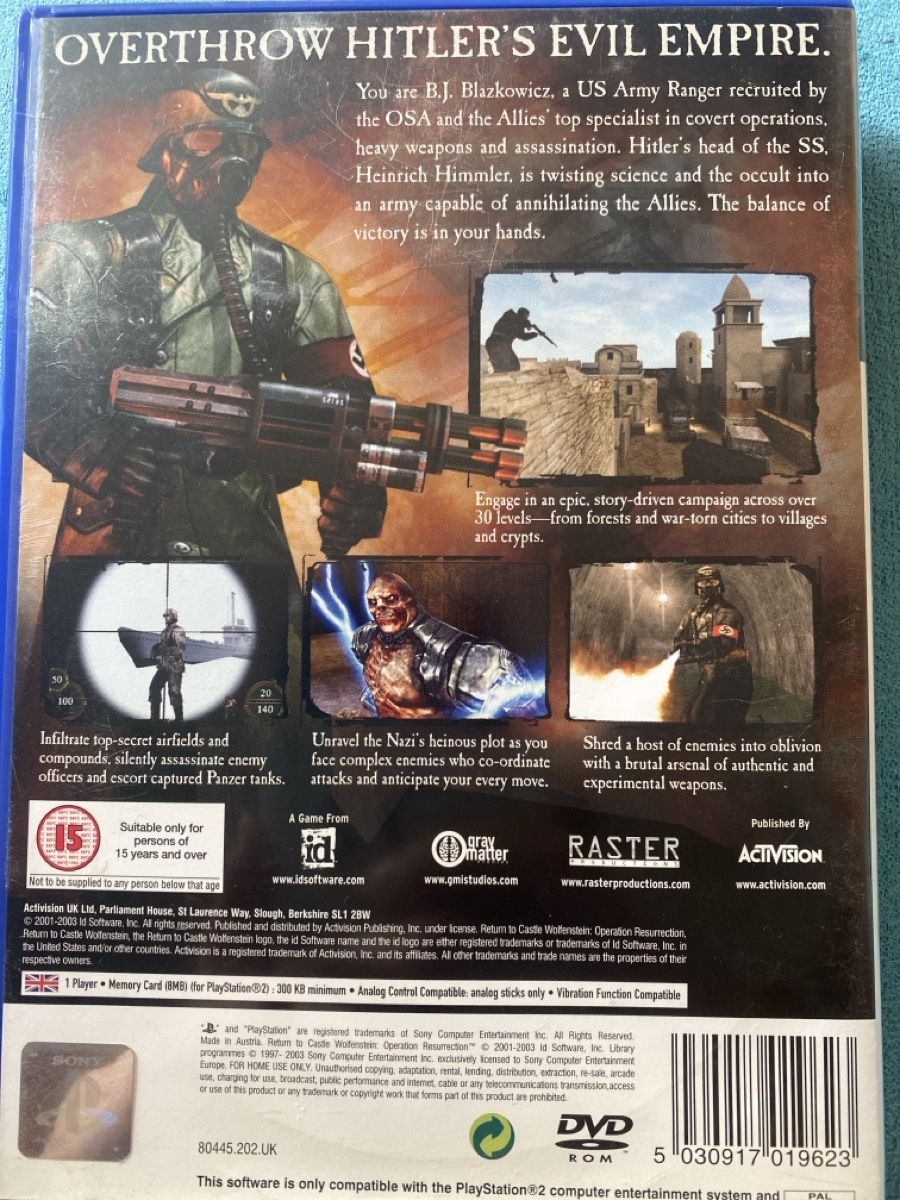 Sony Jeux: Return To Castle Wolfenstein – D'occasion à St. Peterzell par clemenza10 1