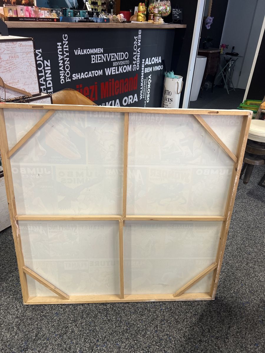 Comics: XXL Leinwandbild 100x100cm Vintage Comic – Gebraucht aus Rorschach von TrendyDeals 3