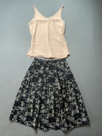 3-teiliges Set, eleganter Rock mit 2 passenden Tops