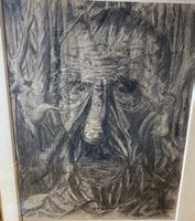 Portrait "Crepuscul" P. Viale 77 x 62 cm Kohle/Papier