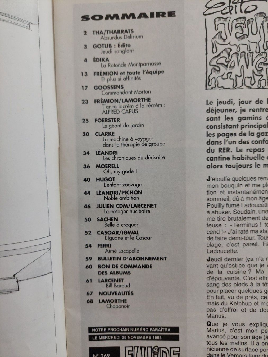 Fumetti: Fluide Glacial No 269 Nov. 1998 BE+ – Usato da Genève venduto da Blu_BD 2