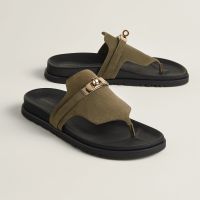 Orig. HERMES Empire Sandalen Gr. 38-38,5 (39) Vert Toundra