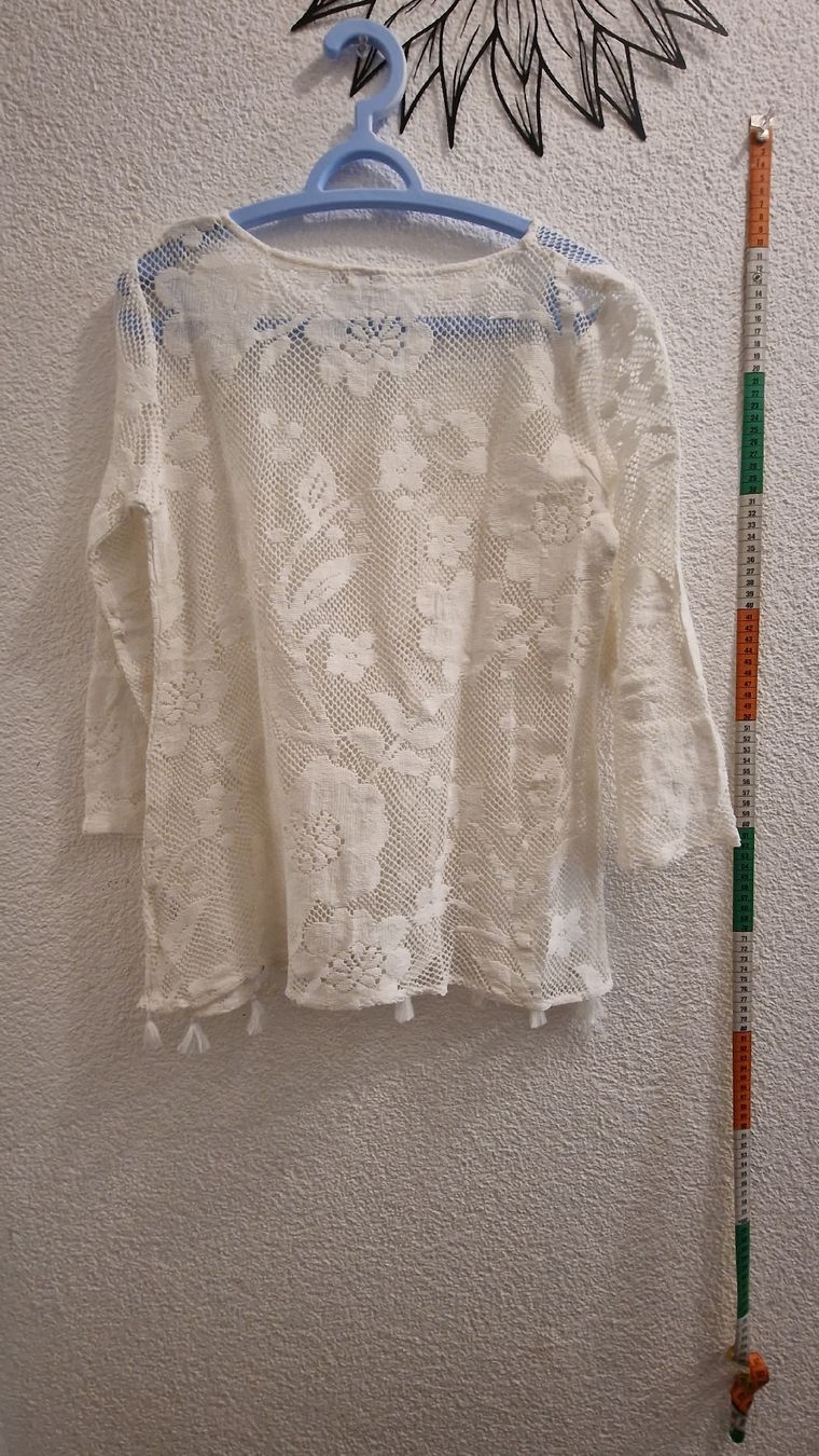 C&A Tuniche: Feine weisse Häkel-Tunika Gr. M – Usato da Pieterlen venduto da barney2012 1