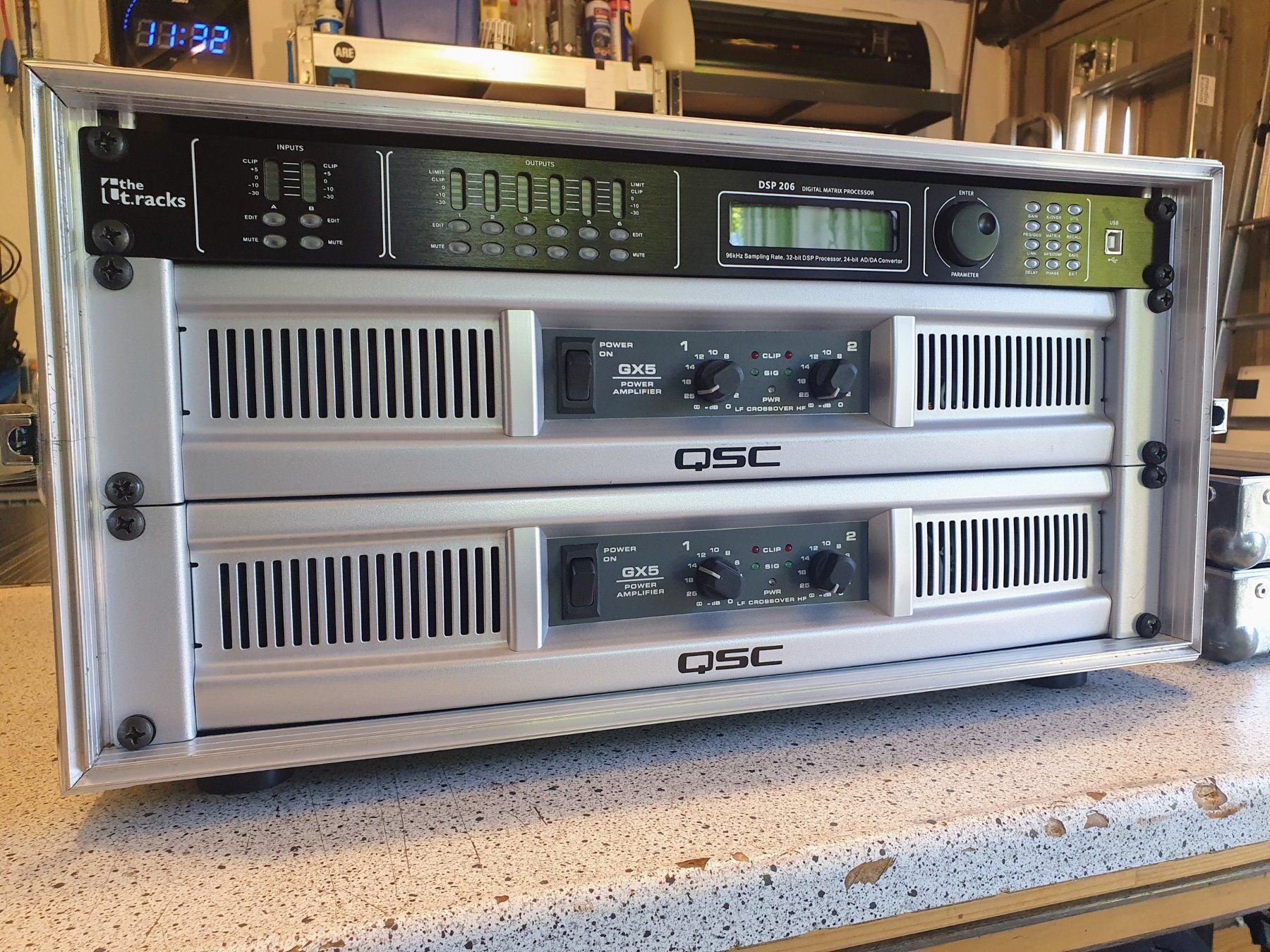 Qsc Amplificatori: Amprack mit 2 Stück QSC GX5 – Usato da Waldkirch venduto da mediak