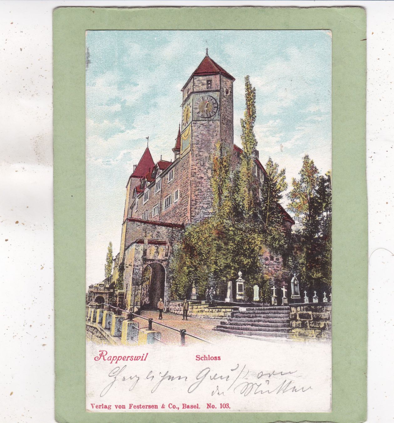 Cartoline postali: Rapperswil Schloss 1901 – Usato da Herisau venduto da Lisegrat2008