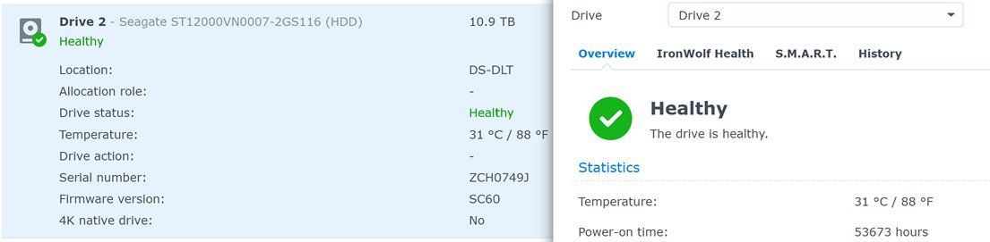 Seagate Dischi rigidi: Disk SATA 12Tb Seagate IronWolf NAS - 53674 Stunden – Usato da Zürich venduto da Lock5151 2